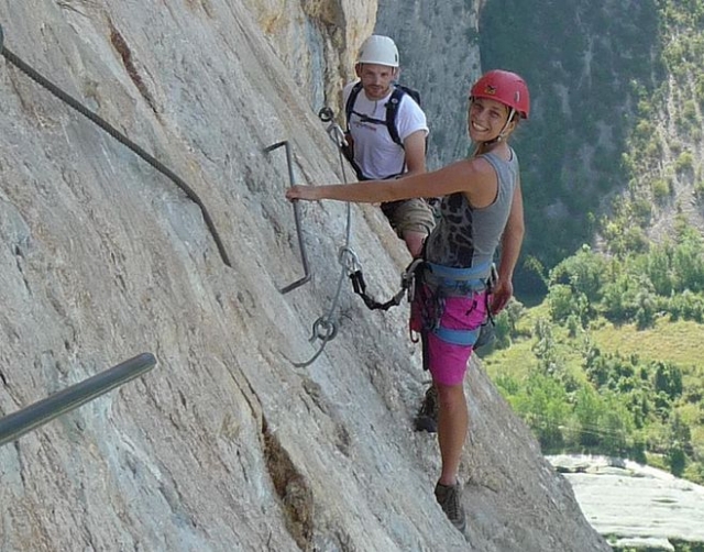 vía ferramarra cerca del lago Serre Poncon
